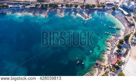 Aerial View From A Drone To Ksamil, Albania