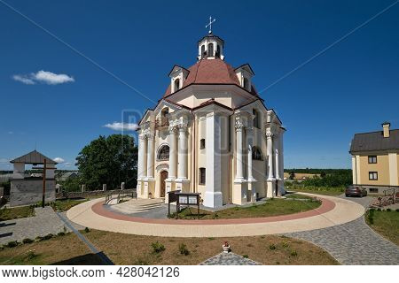 Old Ancient Church Of Our Lady Of The Scapular At The Carmelite Monastery In Myadel, Minsk Region, B
