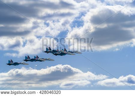 Zhukovsky, Russia-july 23, 2021: Maks-2021 International Air Show, An Exhibition Of Aircraft And Hel