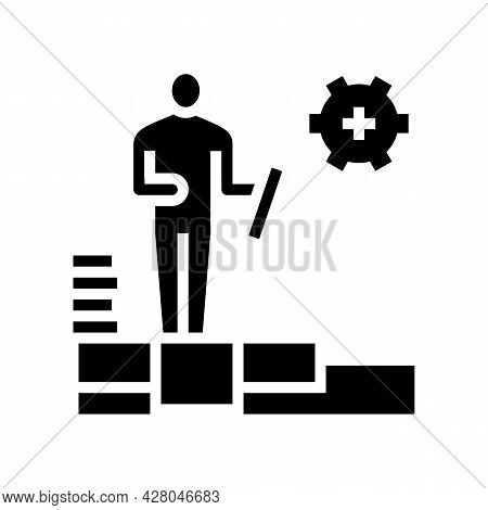 Master Tiler Glyph Icon Vector. Master Tiler Sign. Isolated Contour Symbol Black Illustration