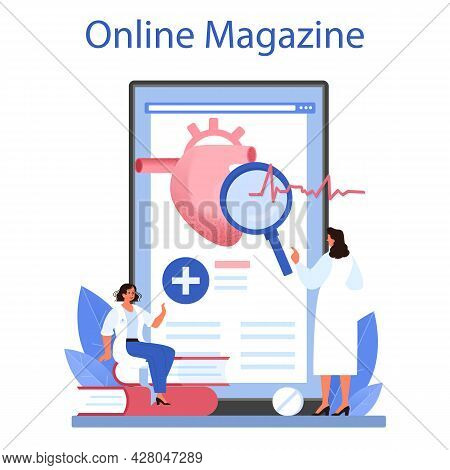 Cardiologist Online Service Or Platform. Idea Of Heart Care