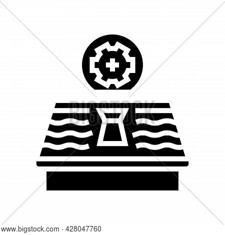 Skylight Installation Roof Glyph Icon Vector. Skylight Installation Roof Sign. Isolated Contour Symb