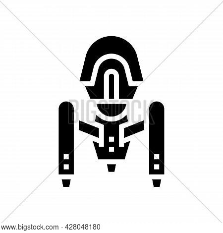 Space Alien Ship Glyph Icon Vector. Space Alien Ship Sign. Isolated Contour Symbol Black Illustratio