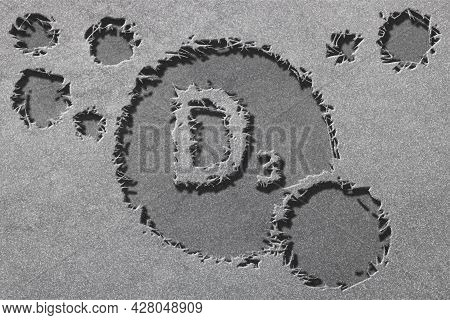 Vitamin D3 Health Symbol, Vitamin Concept, Cholecalciferol,immune System Function, Rugged, Silver Ba
