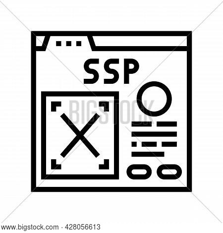 Supply-side Platform Line Icon Vector. Supply-side Platform Sign. Isolated Contour Symbol Black Illu
