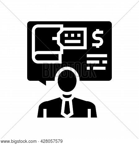 Advising Clients On Regulatory Issues Glyph Icon Vector. Advising Clients On Regulatory Issues Sign.