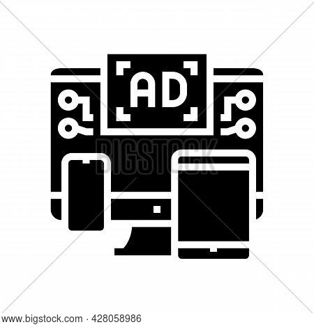 Cross Channel Retargeting Glyph Icon Vector. Cross Channel Retargeting Sign. Isolated Contour Symbol