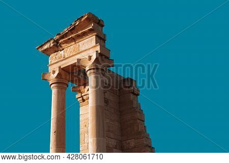 Top Of The Temple Of Apollo Hylates At Kourion. Limassol District, Cyprus