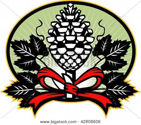 Tirso Pine Cone personale lascia retrò