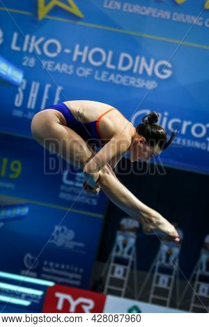 Kyiv, Ukraine - August 5, 2019: Inge Jansen Of Netherlands Performs During Team Event Final Of The 2
