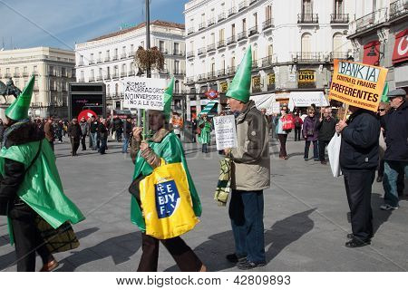 Madrid protester mod Bankia