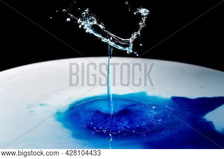 Blue Water Drop Collision - Connecting To The Space Station