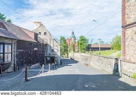 Lesna, Poland - June 2, 2021: Czocha Castle, Defensive Castle In The Village Of Czocha.