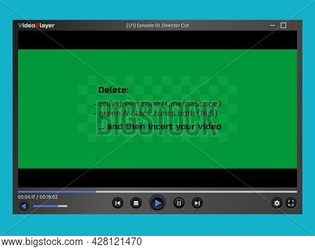 Video Player Window. Program Interface. Overlay. Empty Layout. Simulate The Transparency Of The View