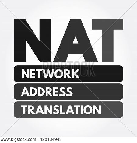 Nat - Network Address Translation Acronym, Technology Concept Background