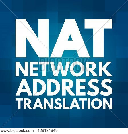 Nat - Network Address Translation Acronym, Technology Concept Background