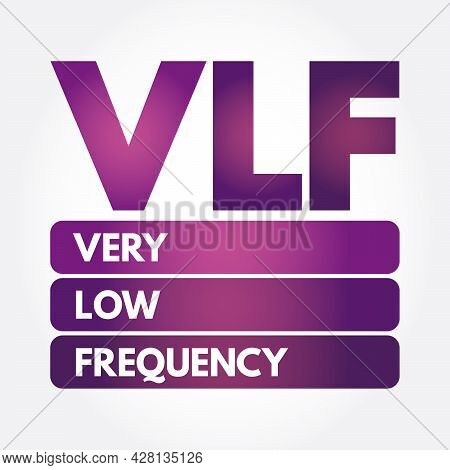 Vlf - Very Low Frequency Acronym, Technology Concept Background