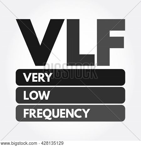 Vlf - Very Low Frequency Acronym, Technology Concept Background