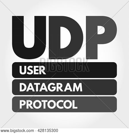 Udp - User Datagram Protocol Acronym, Technology Concept Background