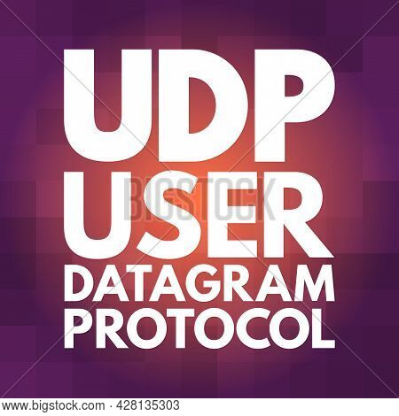 Udp - User Datagram Protocol Acronym, Technology Concept Background