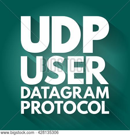 Udp - User Datagram Protocol Acronym, Technology Concept Background