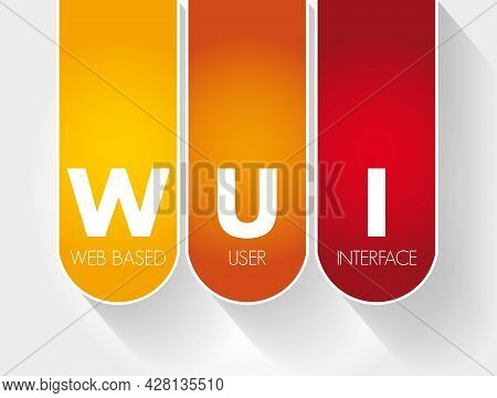 Wui - Web Based User Interface Acronym, Technology Concept Background