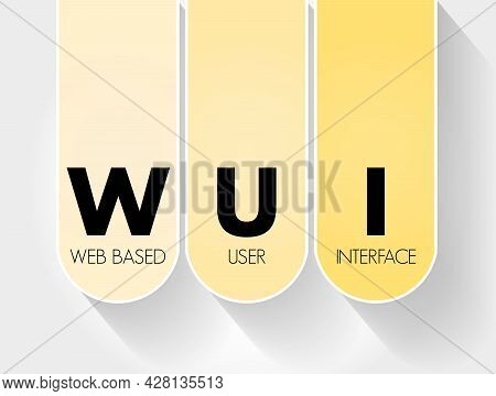 Wui - Web Based User Interface Acronym, Technology Concept Background