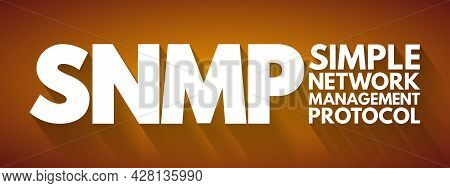 Snmp - Simple Network Management Protocol Acronym, Technology Concept Background