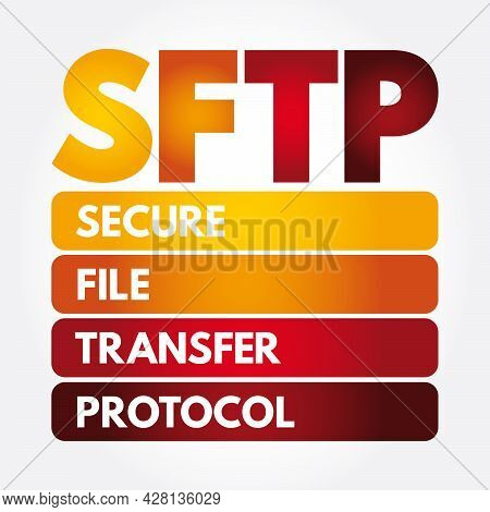 Sftp - Secure File Transfer Protocol Acronym, Technology Concept Background