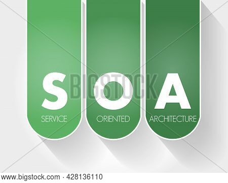Soa - Service Oriented Architecture Acronym, Technology Concept Background
