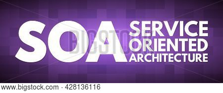 Soa - Service Oriented Architecture Acronym, Technology Concept Background