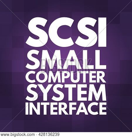 Scsi - Small Computer System Interface Acronym, Technology Concept Background