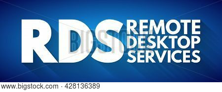 Rds - Remote Desktop Services Acronym, Technology Concept Background