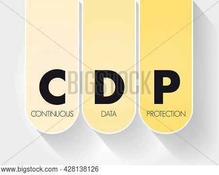 Cdp - Continuous Data Protection Acronym, Technology Concept Background