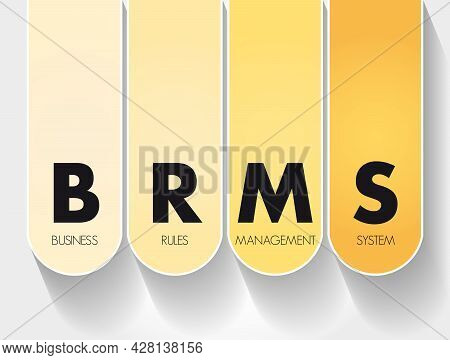 Brms - Business Rules Management System Acronym, Concept Background