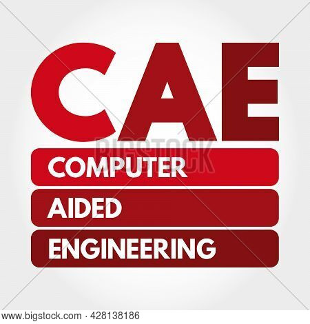 Cae - Computer Aided Engineering Acronym, Technology Concept Background