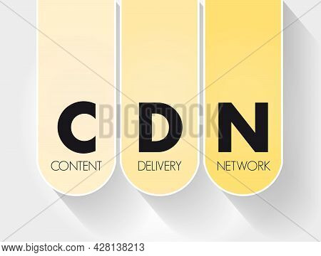 Cdn - Content Delivery Network Acronym, Technology Concept Background
