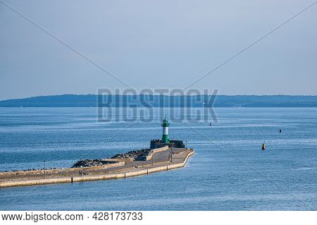Lighthouse On The Baltic Sea Coast In Sassnitz , Germany.