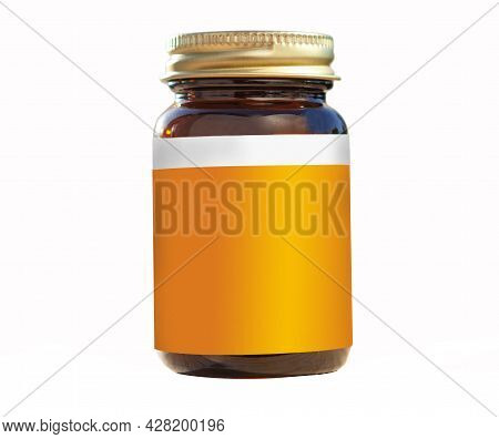 Medicine Bottle Blank Label - Natural Light