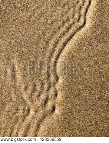 Patterns In The Sand At The Beach