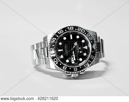 Bangkok, Thailand - 11 March 2019 : Rolex Gmt Master 2 Is A Popular Sport Model Of Rolex Watch.it Is