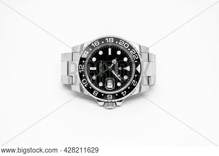 Bangkok, Thailand - 11 March 2019 : Rolex Gmt Master 2 Is A Popular Sport Model Of Rolex Watch.it Is