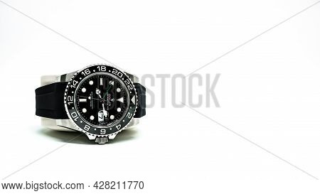Bangkok, Thailand - 11 March 2019 : Rolex Gmt Master 2 Is A Popular Sport Model Of Rolex Watch.it Is