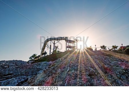 Kusadasi,aydin,turkey- July 19,2021.the View From Pinebay Holiday Village And Resort In Kusadasi, In
