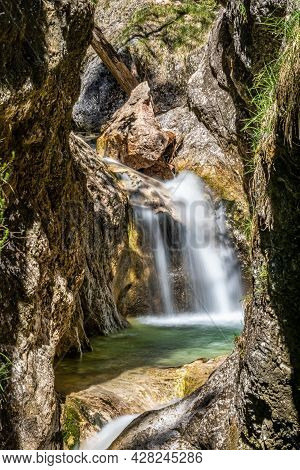 The Wild-romantic Almbachklamm In The Berchtesgaden Land Is A Popular Excursion Destination For Many