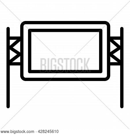 Highway Road Outdoor Advertising Icon. Outline Highway Road Outdoor Advertising Vector Icon For Web 