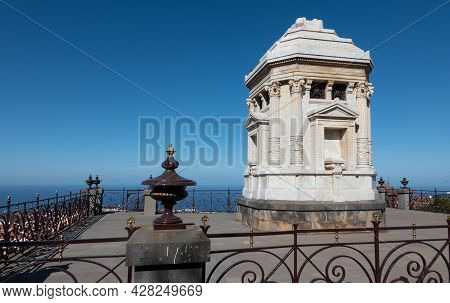 La Orotava, Tenerife, Spain-01 January 2020, Family Mausoleum In Rhe Garden Jardines Del Marquesado 