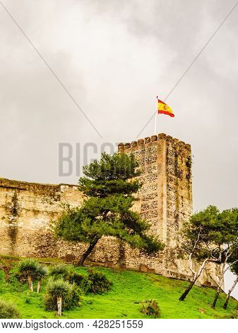 Sohail Castle In Fuengirola, Malaga Spain. Tourist Attraction. Holidays On Costa Del Sol.