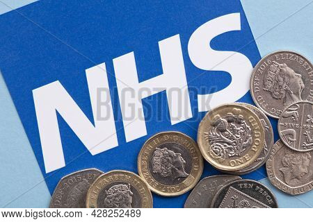 London, Uk - July 2021: Nhs National Health Service Funding Concept