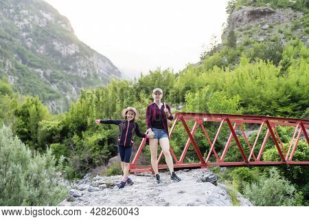 Mountain Landscape In National Park Theth In The Albanian Alps.